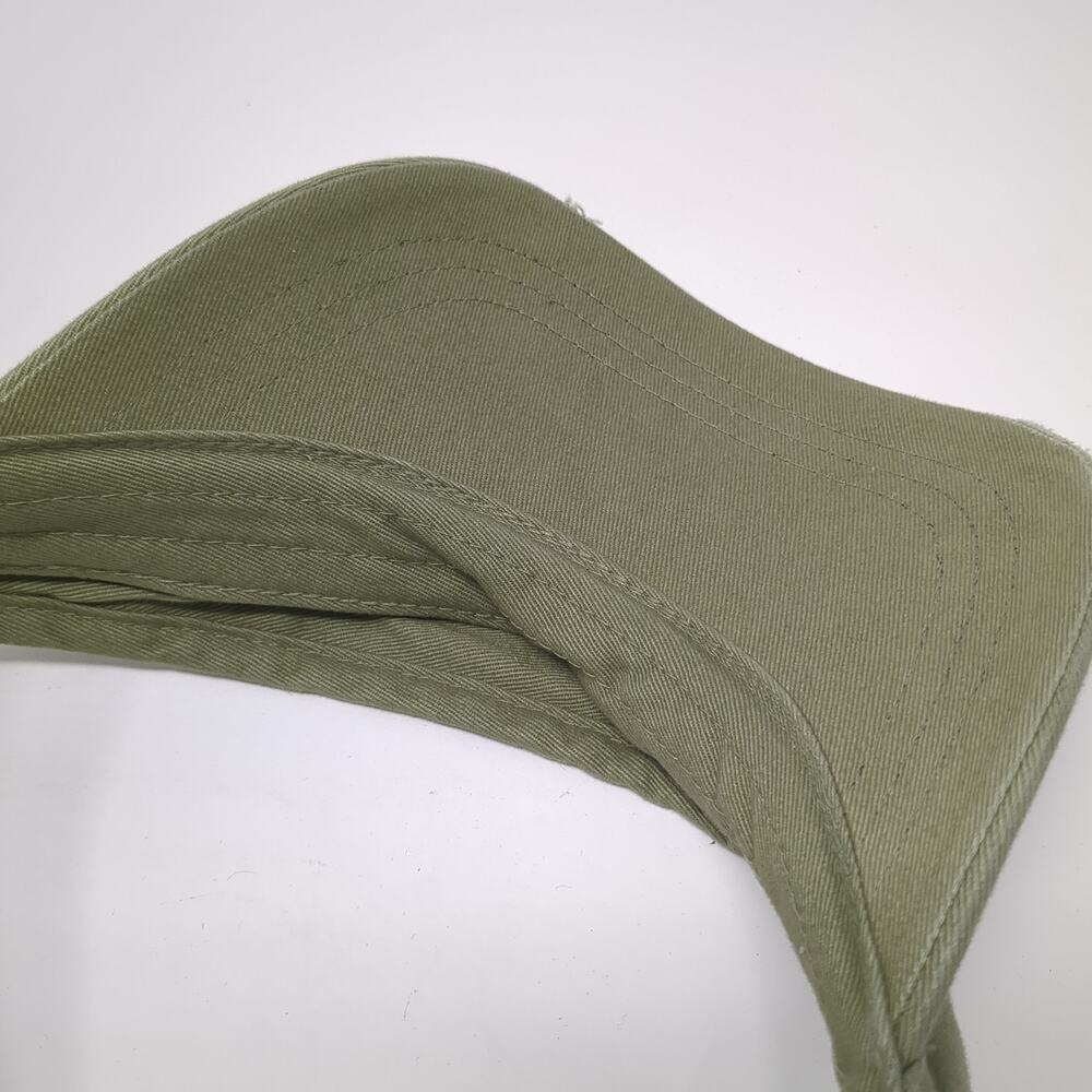 Unbranded Strapback Visor Hat Solid Green One Siz… - image 7